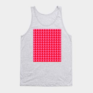 Pink Zig Zag Design with Red Tank Top